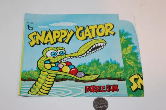 1970s Topps Candy Snappy Gator Partial Printers Proof Box Display Bubble Gum HTF