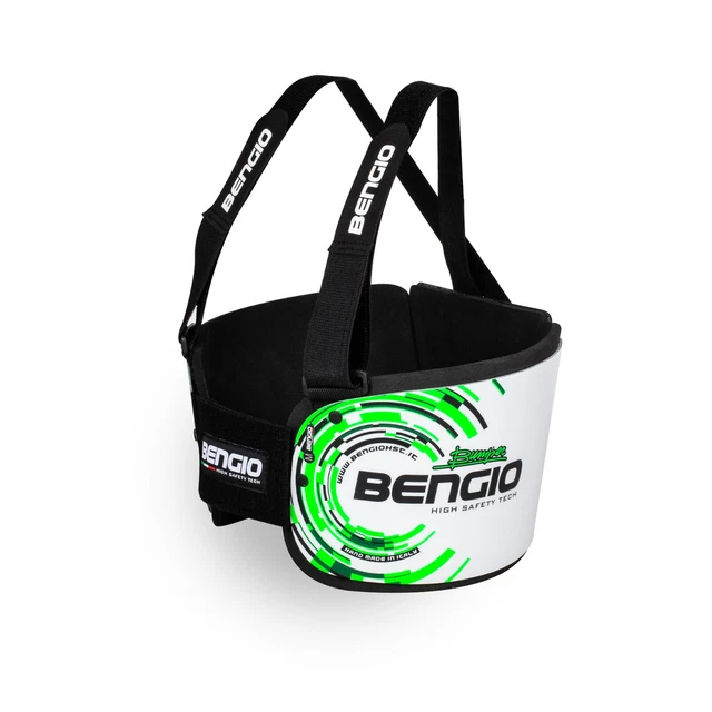 Gilet Bengio Bumper Standard Kart Costola Bianco Verde Miglior ROTAX