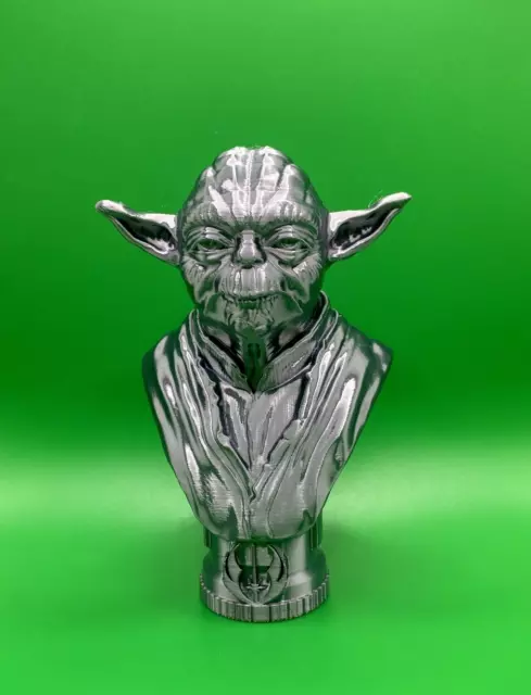Yoda Figure | 3D Printed Star Wars | Paintable Plastic Filament  | 7 Inches Tall