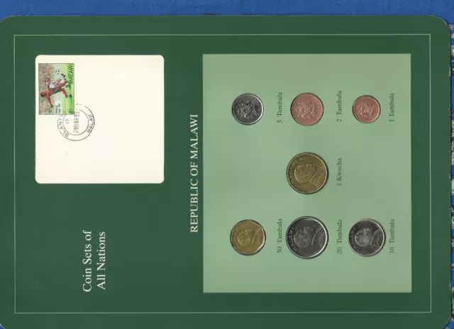 Coin Sets of All Nations Malawi 1995-1996 UNC 1 Kwacha 50,20 Tambala 96