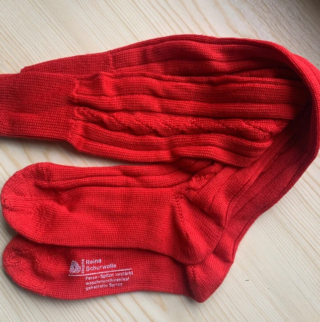 Calze tradizionali calze a dondolo unisex overknee ROSSE MAI INDOSSATE taglia 38-42