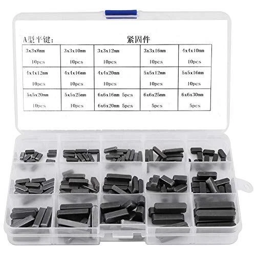 Round Ended Feather Key Set, 8mm-30mm Stainless Steel Key Stock Assortment