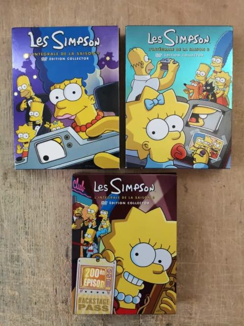 LES SIMPSON : LOT DE 3 COFFRETS DVD COLLECTOR - INTEGRALE SAISONS 7 , 8 et 9