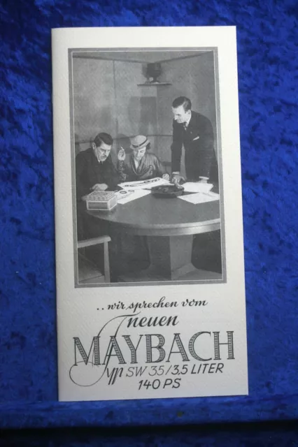 Maybach SW 35 1935 Prospekt (A1238) FAKSIMILE Archiv Verlag