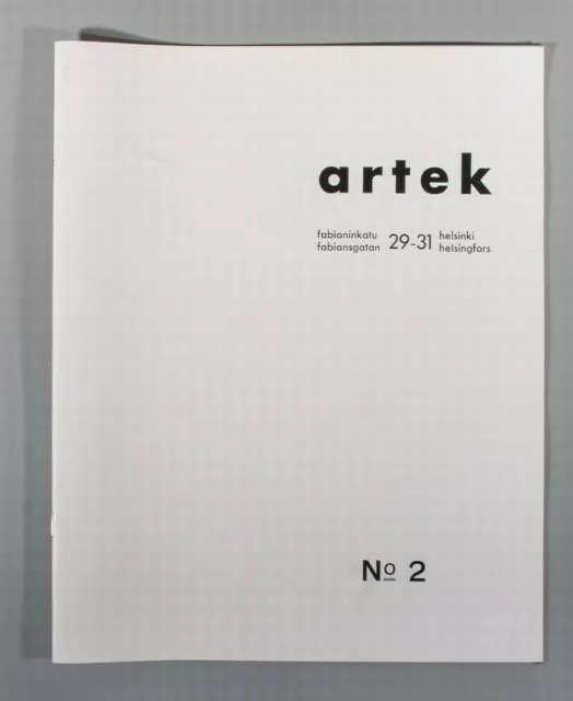 1939 Artek catalogue of Alvar Aalto Furniture  2002 fascimile/reprint