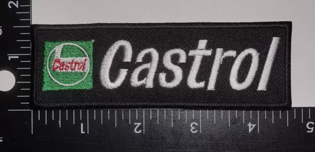 Castrol Patch Embroidered Sew Iron on Motorbikes Cars Motor Oil Motorsports v1