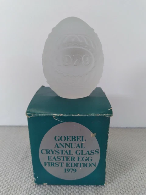 Goebel Annual Crystal Glass Easter Egg First Edition 1979