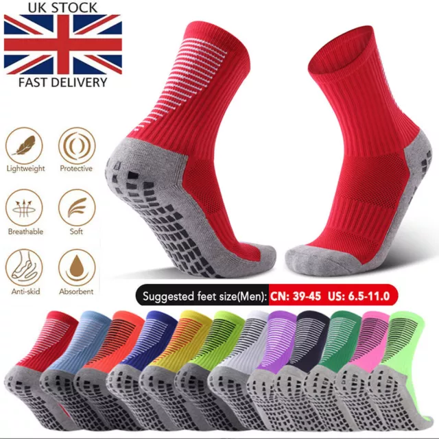 Men's Grip Socks Soccer Anti Slip Athletic Socks For Men Non Skid