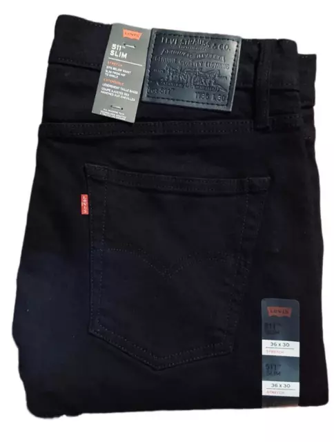 Levi's original 511 Men's Slim Levis fit Jeans Black Levis 04511-1907