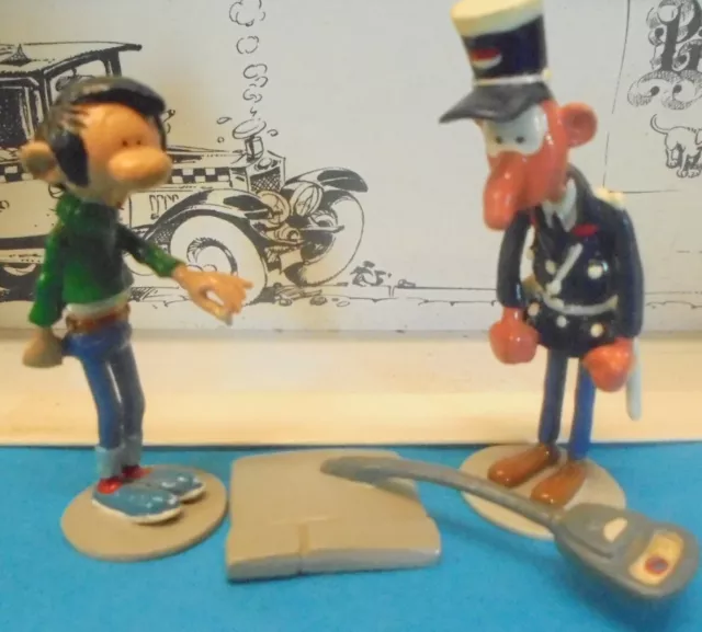 4688 GASTON LAGAFFE + POLIZIST KNÜSEL Longtarin MAXI Figuren-Set Firma Pixi OVP