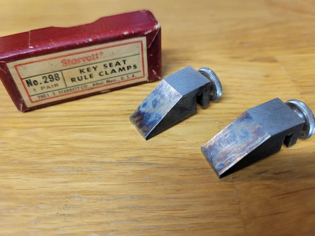 Machinist Tools Starrett Key Seat Rule Clamps Machinist Tools Starrett Key Seat Rule Clamps