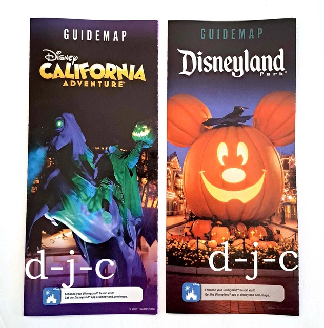 DISNEY DISNEYLAND PARK & DCA Guide Map Halloween September/ October ...