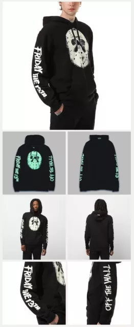 VANS X HORROR FRIDAY THE 13th - FELPA NERA CON CAPPUCCIO - TAGLIA XL - NUOVA
