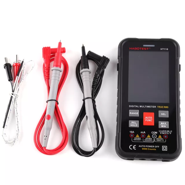 Auto Range 1000V 10A Digital Smart Multimeter AC DC Voltage Current Tester FR 2