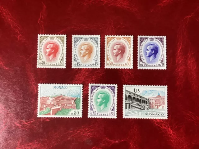 Timbres de Monaco n°772 à 778 neufs**