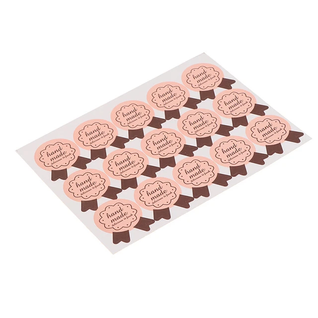 75Pcs "Hand Made" Bow Tie DIY Packaging Seals Sealing Sticker Label Gift StickYR
