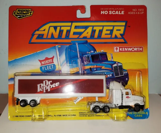 NIP 1990 Road Champs Kenworth 7372 Anteater Dr Pepper Truck Ho Scale Diecast