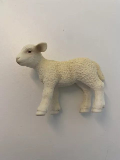 Schleich - D-73527 - AM Limes 69 - 2” White Lamb Baby Sheep Figure - Used