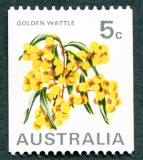 AUSTRALIA 1970 5c SG467 mint MH FG Coil Stamps Golden Wattle ##W36