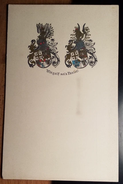 Wingolf München - Uni & TH - 2 Wappen / Karte Studentika