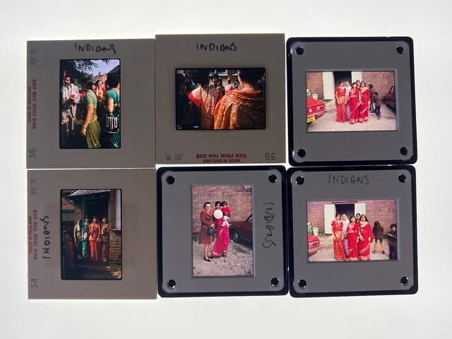 6 X VINTAGE 1975 INDIAN SIKH EVENT 35mm PHOTO SLIDES COLLECTION RARE KODAK AGFA