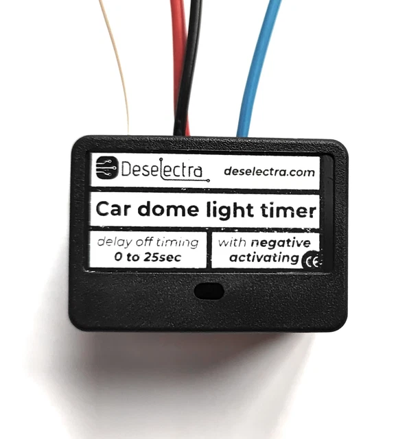 CAR DOME INTERIOR light delay switch timer 1 to 25 sec 1A 12V negative