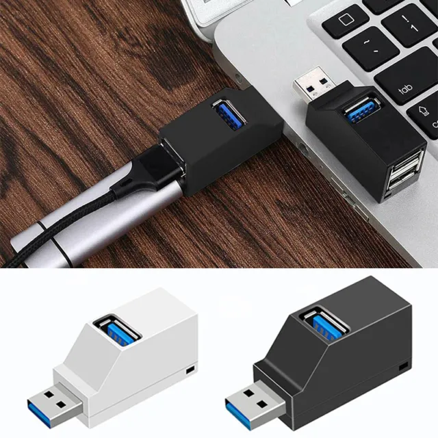 USB 3.0 Hub 3Port Mini Divisor Alta Velocidad Transferencia de Datos Para GH <