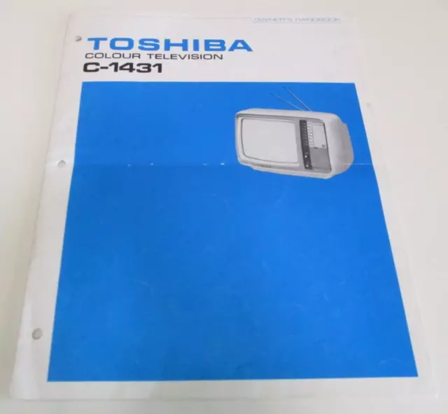 Toshiba - Colour Television C-1431 - Owner's Handbook or Manual - Vintage - 1979
