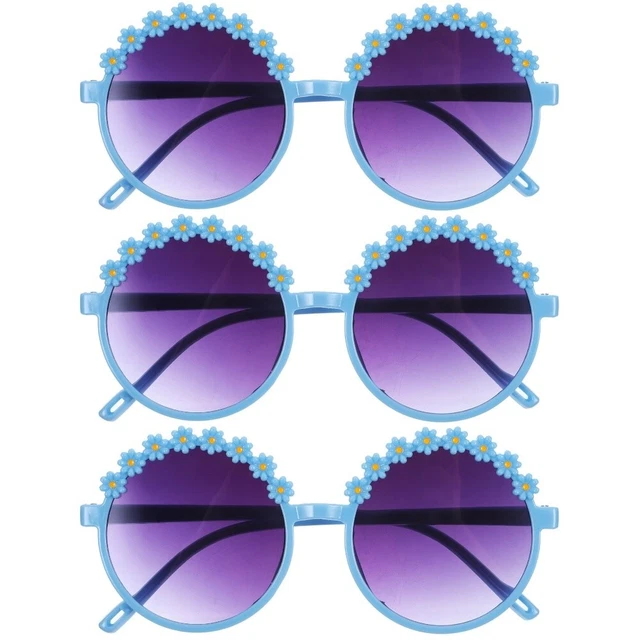 3 Pairs Flower Goggles Little Daisy Sunglasses Flower Sunglasses Adult Cute