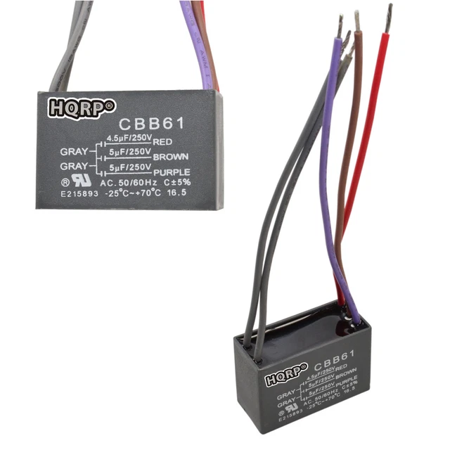 Sourcing Map Plafond Ventilateur Condensateur CBB61 2.5uF