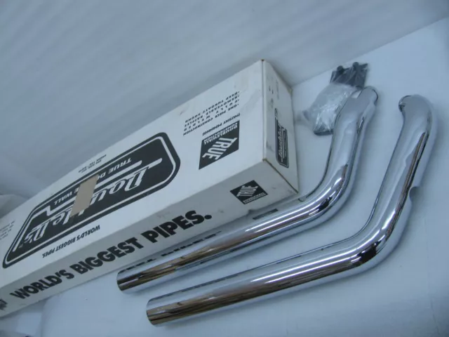 New Hard Krome Chrome Double D's Exhaust 94-2020 Harley Softail DS-202370