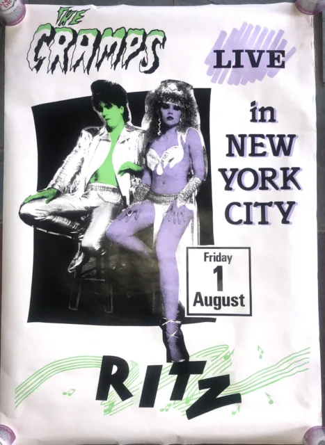 The Cramps Live in New York City 1986 Ritz Rare Concert Poster 25x35
