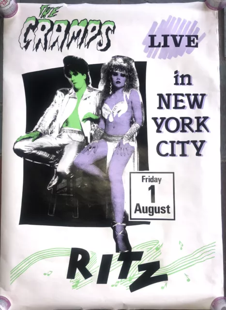 The Cramps Live in New York City 1986 Ritz Rare Concert Poster 25x35 The Cramps Live in New York City 1986 Ritz Rare Concert Poster 25x35