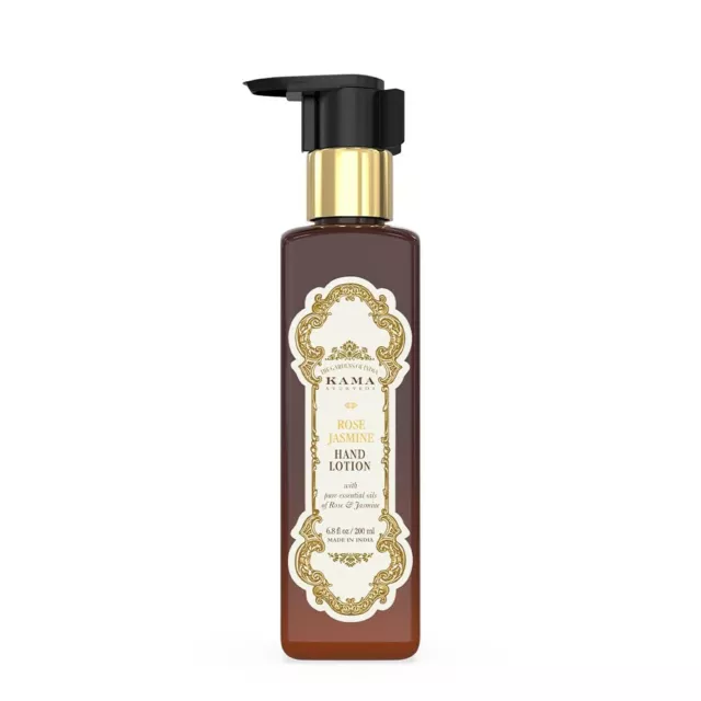 Kama Ayurveda Rose Jasmin Main Lotion Avec Pure Huiles Essentielles, 200ml