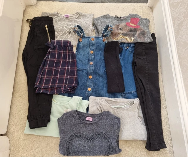 Pacchetto vestiti per ragazze età 4-5 anni successivi, H&M, M&S, F&F, George, patch zucca 2