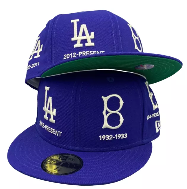 RARE NEW ERA Los Angeles Dodgers Logo Progression 59FIFTY Fitted Hat ...