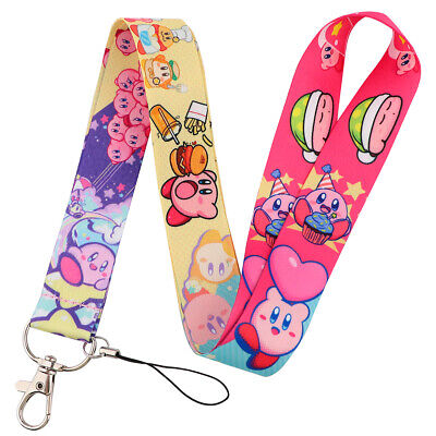 Kirby Game Cute Character Themed Multicolored ID Badge Holder Lanyard