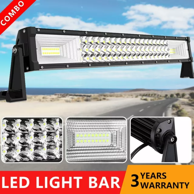 22inch LED Driving Light Bar Work Offroad Spot Flood Combo 4WD ATV Truck Boat