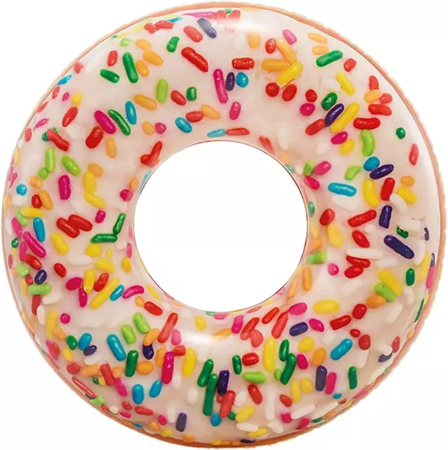 Sprinkle Donut Tube Inflatable Kids Blow Up Summer Pool Toy Game Sit Float relax