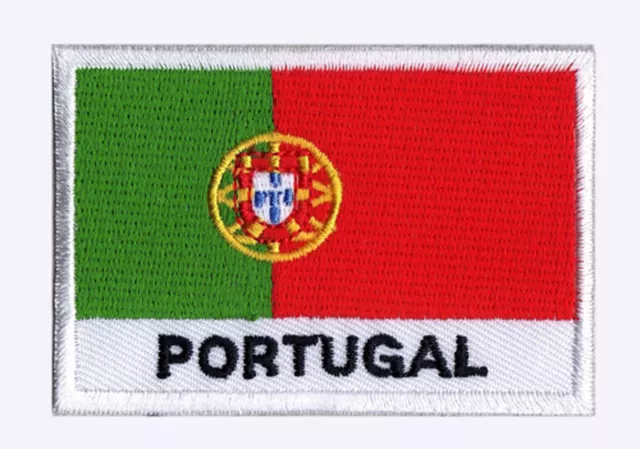 Patch écusson PORTUGAL patche drapeau 70 x 45 mm Pays Monde brodé à coudre