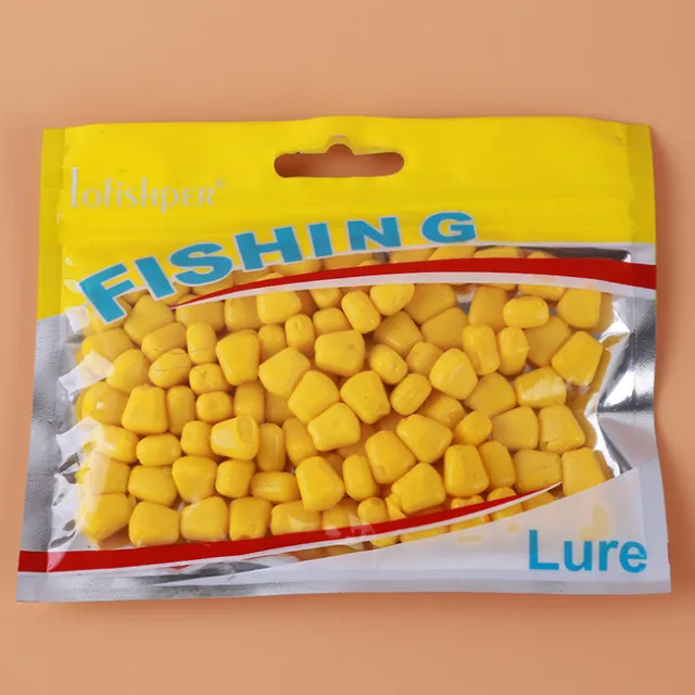 Artificial corn flavor bait corn-shaped carp snapper bait fishing/100 pieces