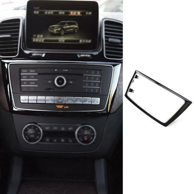 Singkin Autocollant en Cuir Floqué du Panneau de la Console Centrale Kit de Housse de Décoration Intérieure pour Mercedes-Benz EQE 350 350 500 2022- 2024 Protection Intérieure Accessoires(Leather