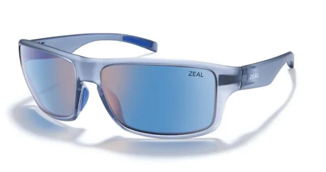 New Zeal Optics Incline Sunglasses Matte Smoke Horizon Blue Lens