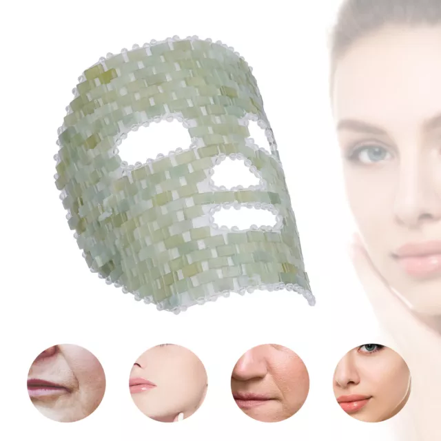 Maschera viso giada raffreddamento riutilizzabile terapia del freddo sonno viso