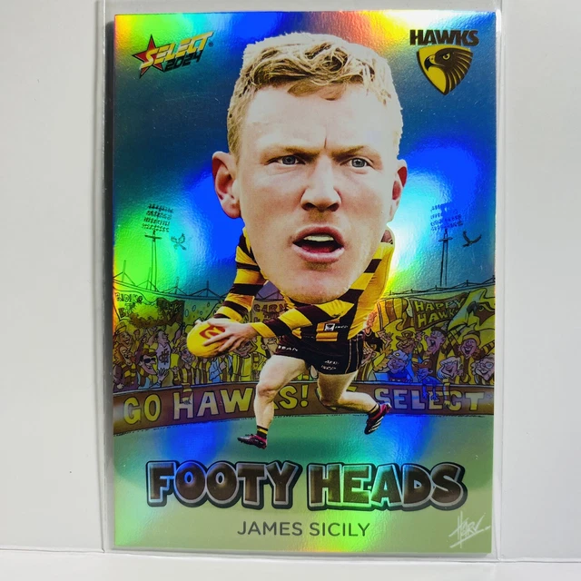 2024 SELECT AFL Footy Stars Footy Heads James Sicily Hawthorn Hawks