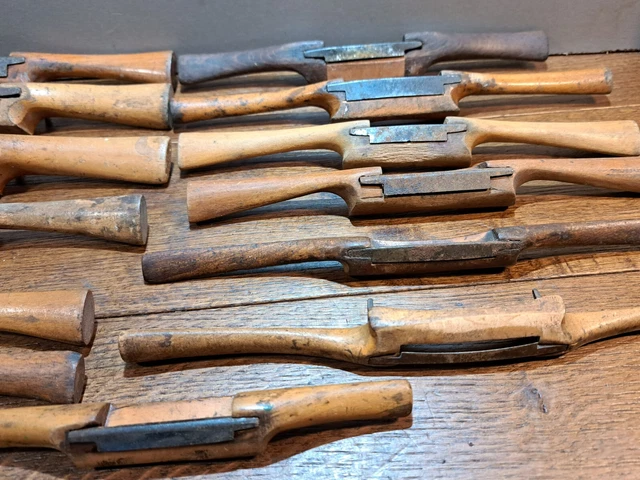13 vintage boxwood and beach wooden spoke shaves 6