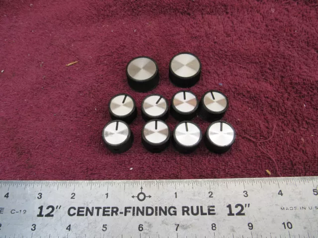 (10) Heathkit CONTROL KNOBS Volume On/Off Electronics Amp Device Switch