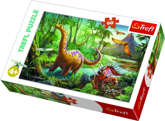 TREFL 60 PIECE Kids Large Dinosaur Migration Animals Forest Jigsaw ...