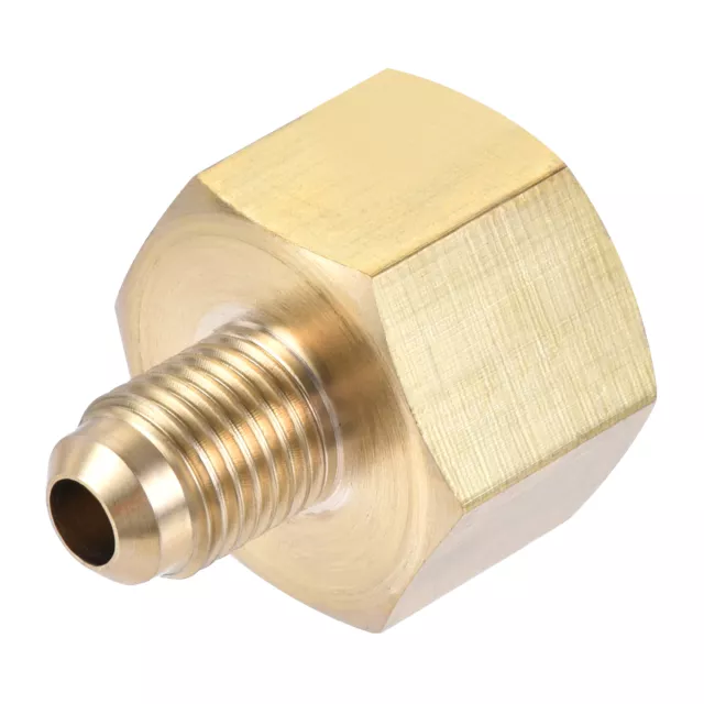 Brass Pipe fitting, 1/4 SAE Flare Male 1/2 SAE Female Thread, Tube Adapter