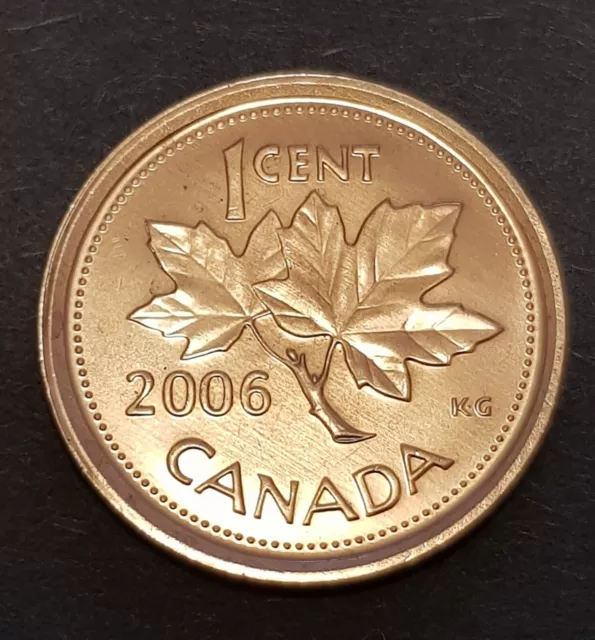 2006 Canada 1 Cent, Canadian Penny, RCM Logo - NON MAGNETIC